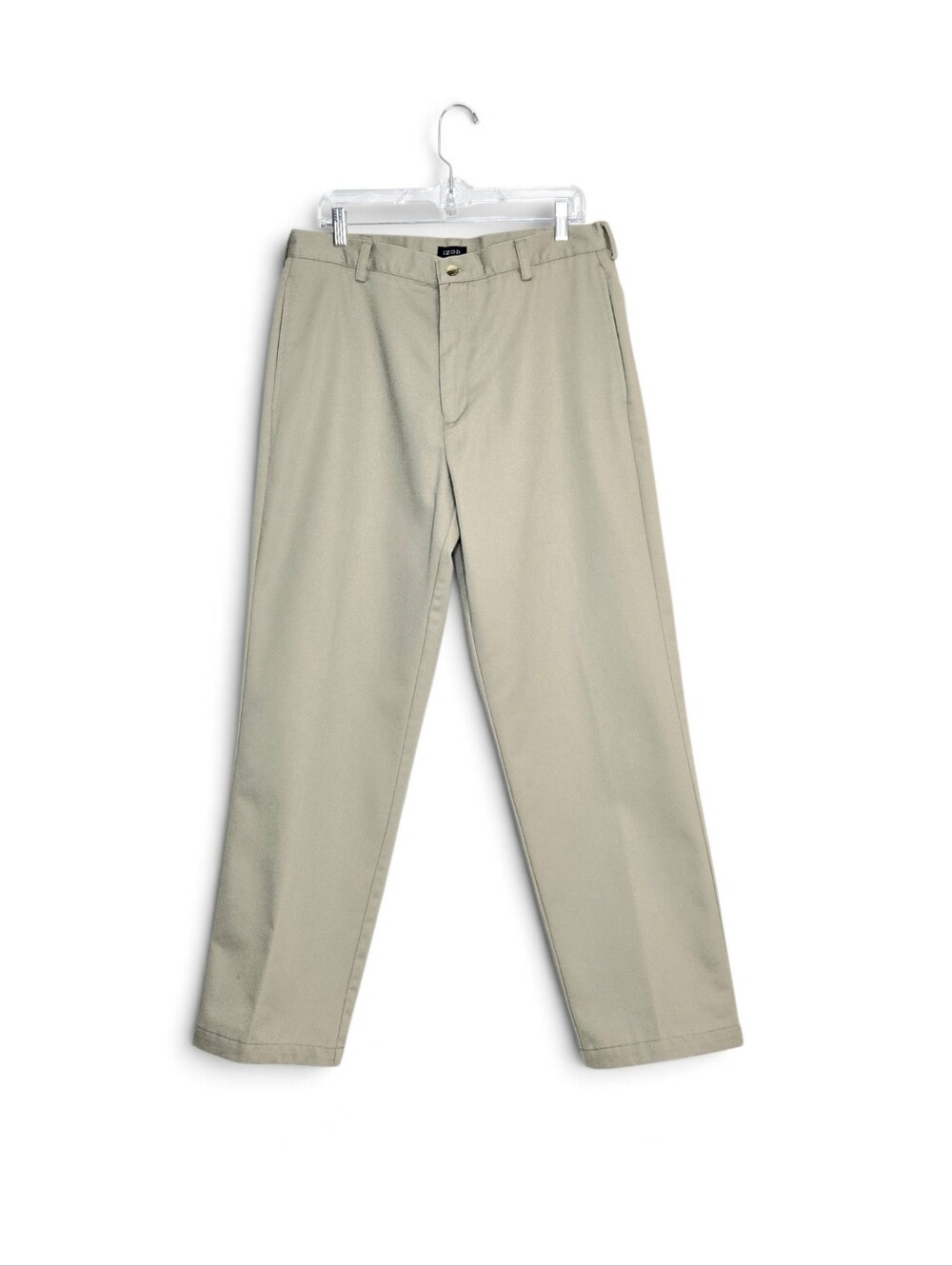 Izod Pants, Cotton, Khaki 34/32